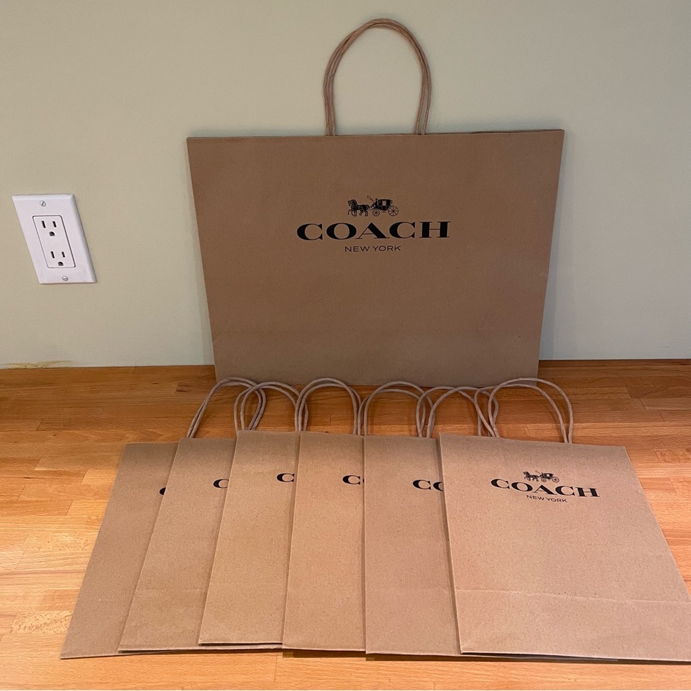 Coach Tan Shopping Bags Set